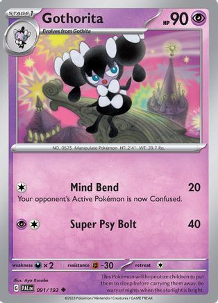 Gothorita - 091/193 Reverse Holofoil [SV: Paldea Evolved] Pokemon Single Pokémon