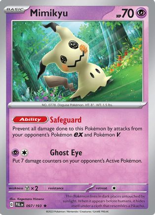 Mimikyu (97) Reverse Holofoil [SV: Paldea Evolved] Pokemon Single Pokémon
