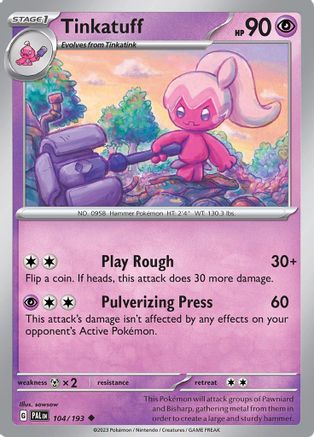 Tinkatuff - 104/193 [SV: Paldea Evolved] Pokemon Single Pokémon