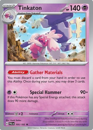 Tinkaton (105) Holofoil [SV: Paldea Evolved] Pokemon Single Pokémon