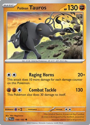 Paldean Tauros - 108/193 [SV: Paldea Evolved] Pokemon Single Pokémon