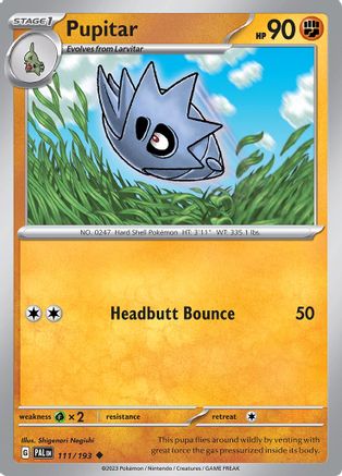 Pupitar (111) Reverse Holofoil [SV: Paldea Evolved] Pokemon Single Pokémon