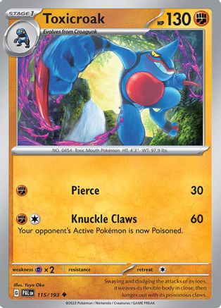 Toxicroak (115) [SV: Paldea Evolved] Pokemon Single Pokémon