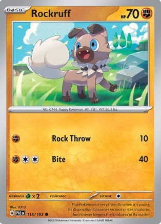 Rockruff (116) [SV: Paldea Evolved] Pokemon Single Pokémon