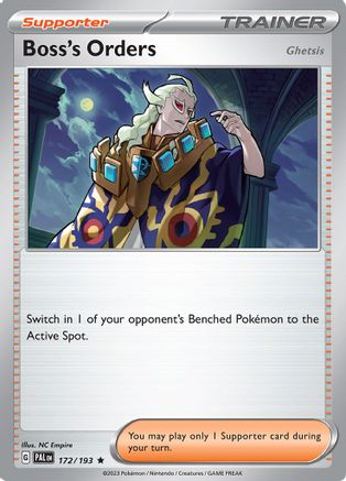 Boss's Orders - 172/193 Reverse Holofoil [SV: Paldea Evolved] Pokemon Single Pokémon