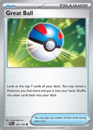 Great Ball (183) [SV: Paldea Evolved] Pokemon Single Pokémon