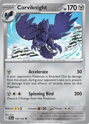 Corviknight (148) [SV: Paldea Evolved] Pokemon Single Pokémon