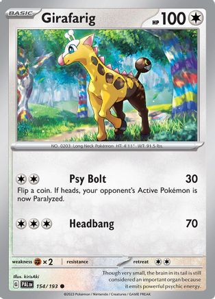 Girafarig (154) Reverse Holofoil [SV: Paldea Evolved] Pokemon Single Pokémon