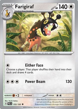 Farigiraf (155) [SV: Paldea Evolved] Pokemon Single Pokémon
