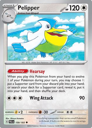Pelipper (159) [SV: Paldea Evolved] Pokemon Single Pokémon