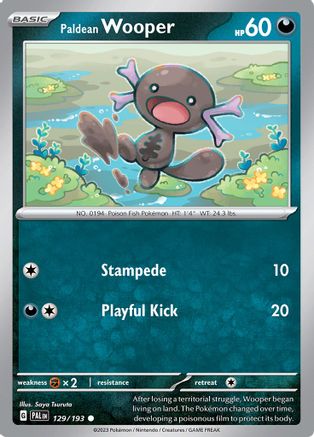 Paldean Wooper - 129/193 [SV: Paldea Evolved] Pokemon Single Pokémon