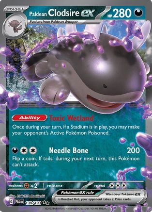 Paldean Clodsire ex (130) - [SV: Paldea Evolved] Holofoil Pokemon Single Pokémon