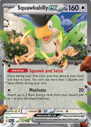 Squawkabilly ex (169) Holofoil [SV: Paldea Evolved] Pokemon Single Pokémon