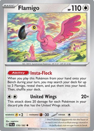 Flamigo (170) Reverse Holofoil [SV: Paldea Evolved] Pokemon Single Pokémon