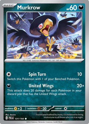 Murkrow (131) [SV: Paldea Evolved] Pokemon Single Pokémon