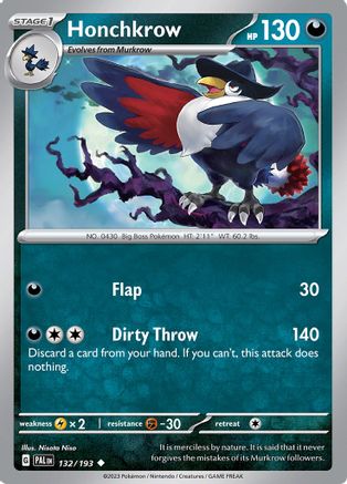 Honchkrow (132) [SV: Paldea Evolved] Pokemon Single Pokémon