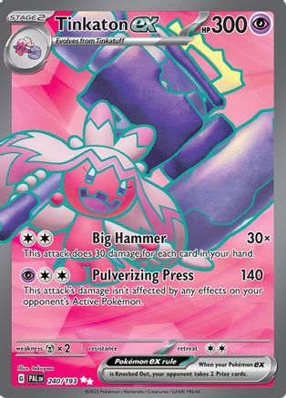 Tinkaton ex - 240/193 Holofoil [SV: Paldea Evolved] Pokemon Single Pokémon