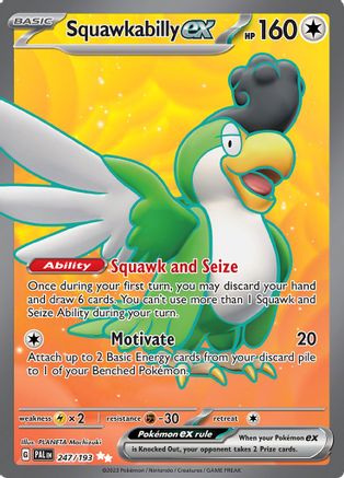 Squawkabilly ex - 247/193 Holofoil [SV: Paldea Evolved] Pokemon Single Pokémon