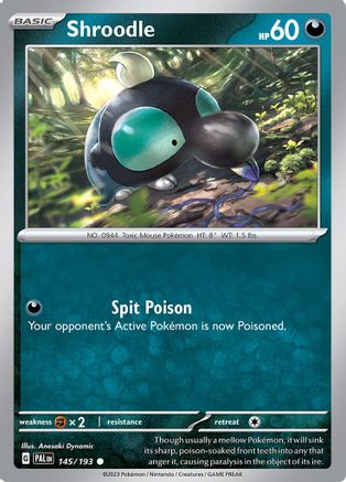 Shroodle - 145/193 Reverse Holofoil [SV: Paldea Evolved] Pokemon Single Pokémon