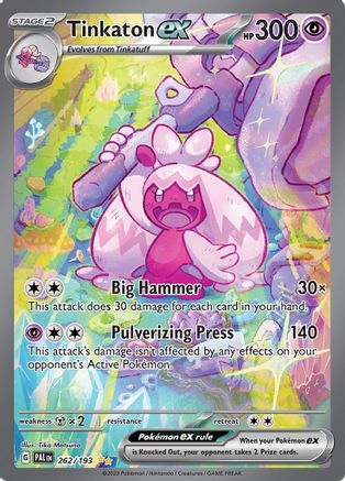 Tinkaton ex - 262/193 Holofoil [SV: Paldea Evolved] Pokemon Single Pokémon