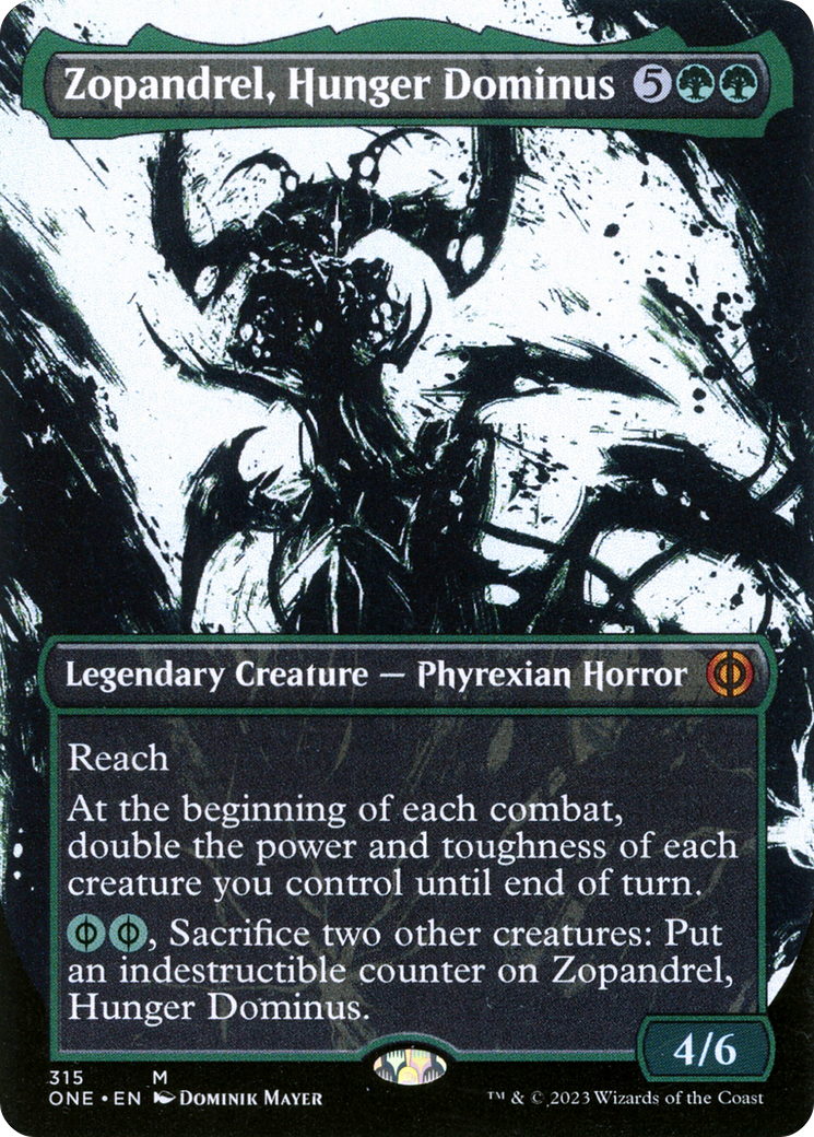 Zopandrel, Hunger Dominus (ONE-315) [Phyrexia: All Will Be One] (Showcase) (Borderless) Foil MTG Single Wizards of the Coast