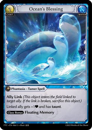 Ocean's Blessing (066) [Fractured Crown] Foil Grand Archive Single Weebs of the Shore