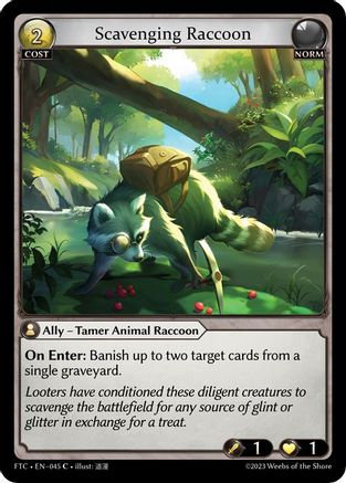 Scavenging Raccoon (045) [Fractured Crown] Foil Grand Archive Single Weebs of the Shore