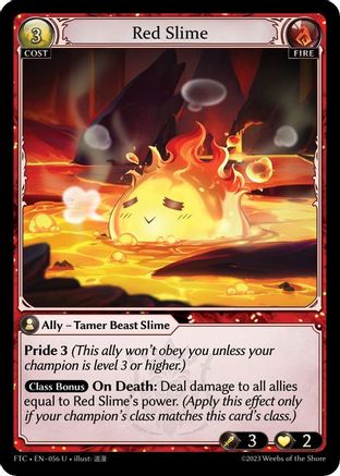 Red Slime (056) [Fractured Crown] Foil Grand Archive Single Weebs of the Shore