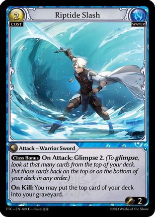 Riptide Slash (069) [Fractured Crown] Foil Grand Archive Single Weebs of the Shore