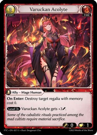 Varuckan Acolyte (057) [Fractured Crown] Foil Grand Archive Single Weebs of the Shore