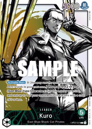 Kuro (Alternate Art) (OP03-021) [Pillars of Strength] Foil One Piece Single Bandai