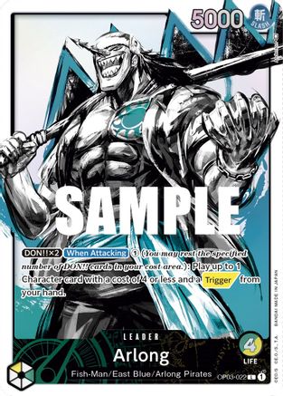 Arlong (Alternate Art) (OP03-022) [Pillars of Strength] Foil One Piece Single Bandai
