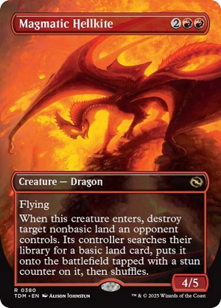 Magmatic Hellkite (Borderless) (TDM-380) [Tarkir: Dragonstorm] MTG Single Wizards of the Coast