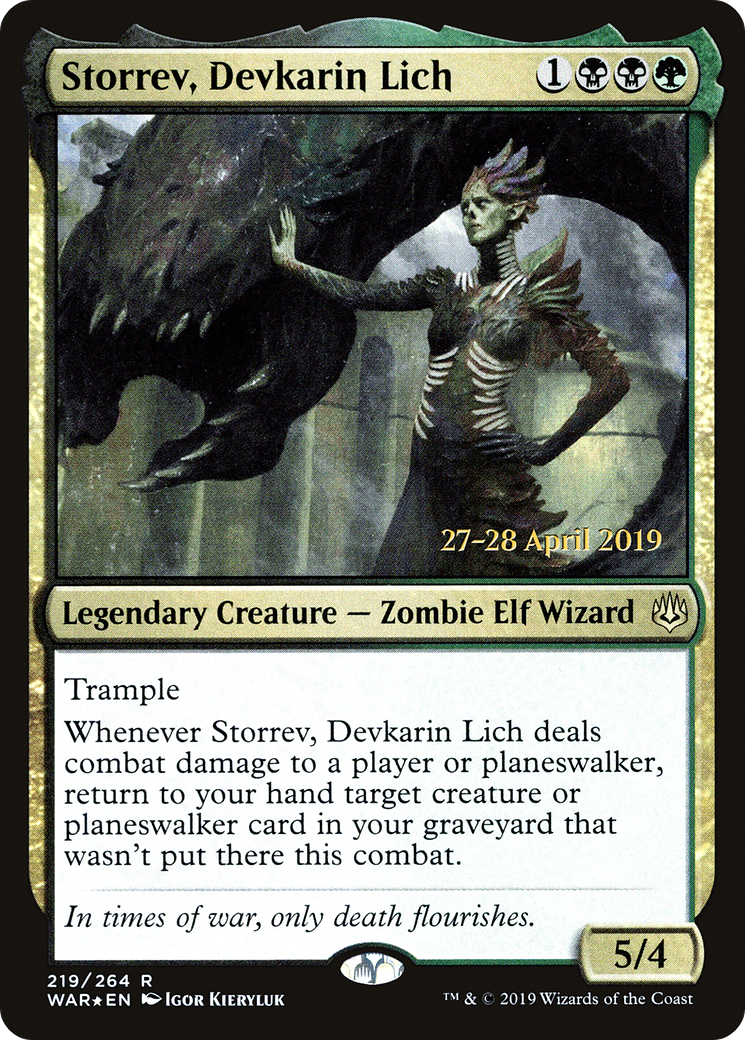 Storrev, Devkarin Lich (PRE-219) [War of the Spark Promos] Foil MTG Single Wizards of the Coast