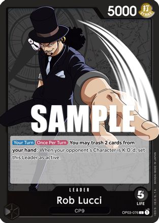 Rob Lucci (076) (OP03-076) [Pillars of Strength] One Piece Single Bandai