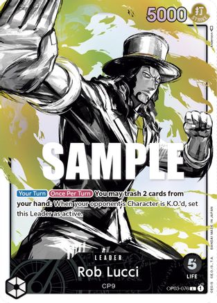 Rob Lucci (076) (Alternate Art) (OP03-076) [Pillars of Strength] Foil One Piece Single Bandai