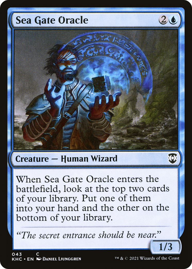 Sea Gate Oracle (KHC-043) [Kaldheim Commander] MTG Single Wizards of the Coast
