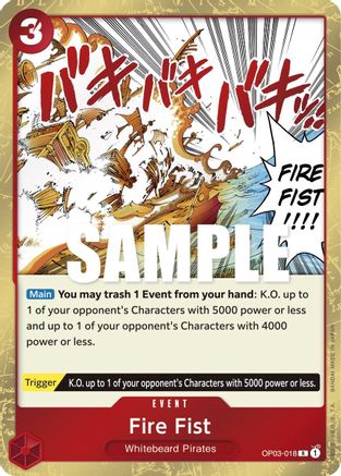 Fire Fist (OP03-018) [Pillars of Strength] Foil One Piece Single Bandai