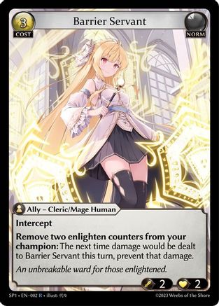 Barrier Servant (002) [Supporter Pack 1] Foil Grand Archive Single Weebs of the Shore
