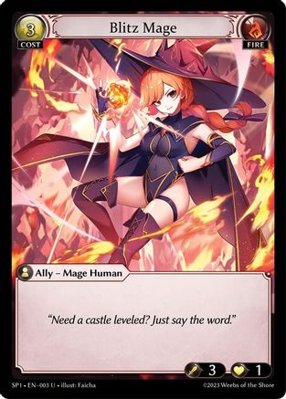 Blitz Mage (003) [Supporter Pack 1] Foil Grand Archive Single Weebs of the Shore