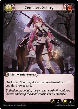 Cemetery Sentry (004) [Supporter Pack 1] Foil Grand Archive Single Weebs of the Shore