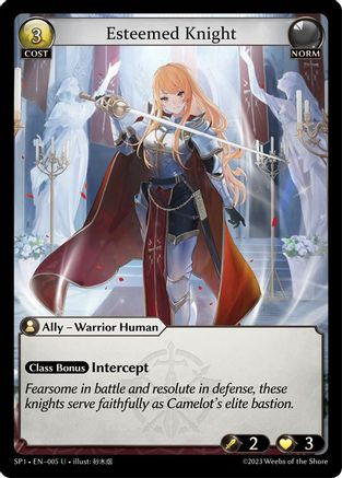 Esteemed Knight (005) [Supporter Pack 1] Foil Grand Archive Single Weebs of the Shore