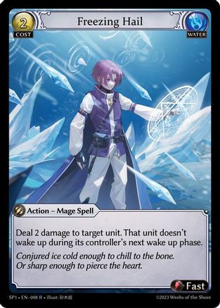 Freezing Hail (008) [Supporter Pack 1] Foil Grand Archive Single Weebs of the Shore