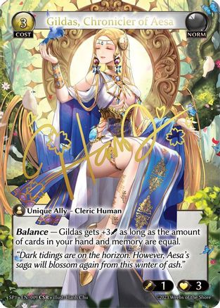 Gildas, Chronicler of Aesa (CSR) (009) [Supporter Pack 1] Foil Grand Archive Single Weebs of the Shore