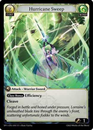 Hurricane Sweep (010) [Supporter Pack 1] Grand Archive Single Weebs of the Shore