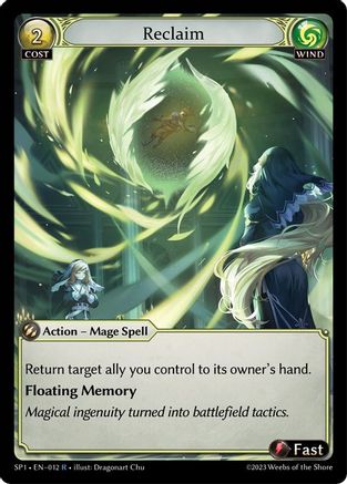 Reclaim (012) [Supporter Pack 1] Foil Grand Archive Single Weebs of the Shore