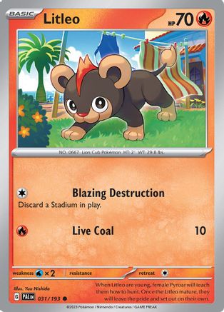 Litleo (31) [SV: Paldea Evolved] Pokemon Single Pokémon