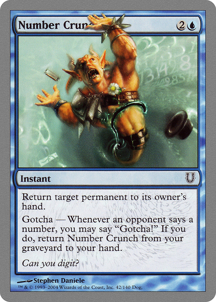 Number Crunch (UNH-042) [Unhinged] Foil MTG Single Wizards of the Coast