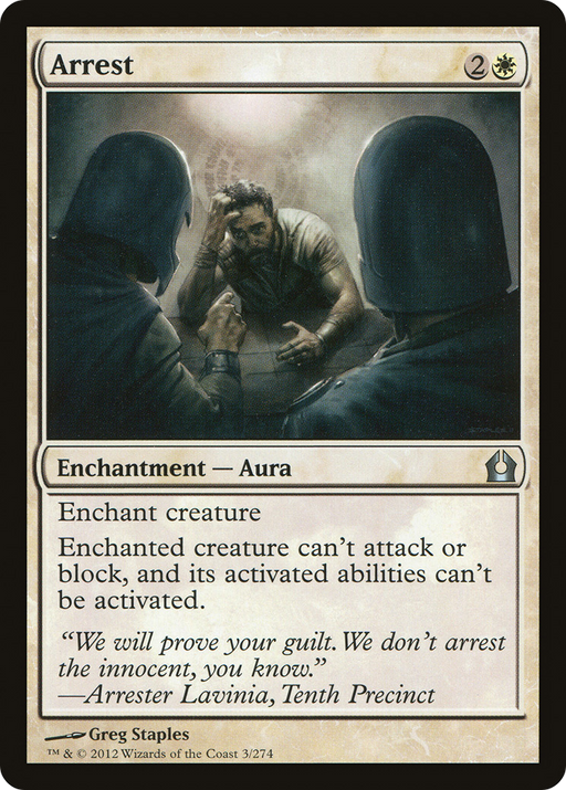 Arrest (RTR-003) [Return to Ravnica] Foil MTG Single Wizards of the Coast