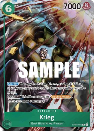 Krieg (Alternate Art) (OP03-025) [Pillars of Strength] Foil One Piece Single Bandai